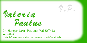 valeria paulus business card